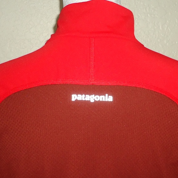 Pantagonia Women's Red Athleisure 1/4 Zip L/S Thumbhole Top Mesh Back Sz-M - Picture 10 of 16